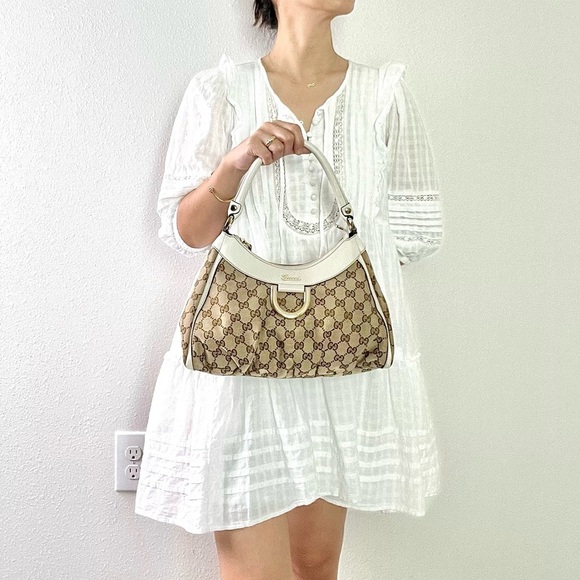 🍓GUCCI Abbey Canvas HandBag - Picture 1 of 14